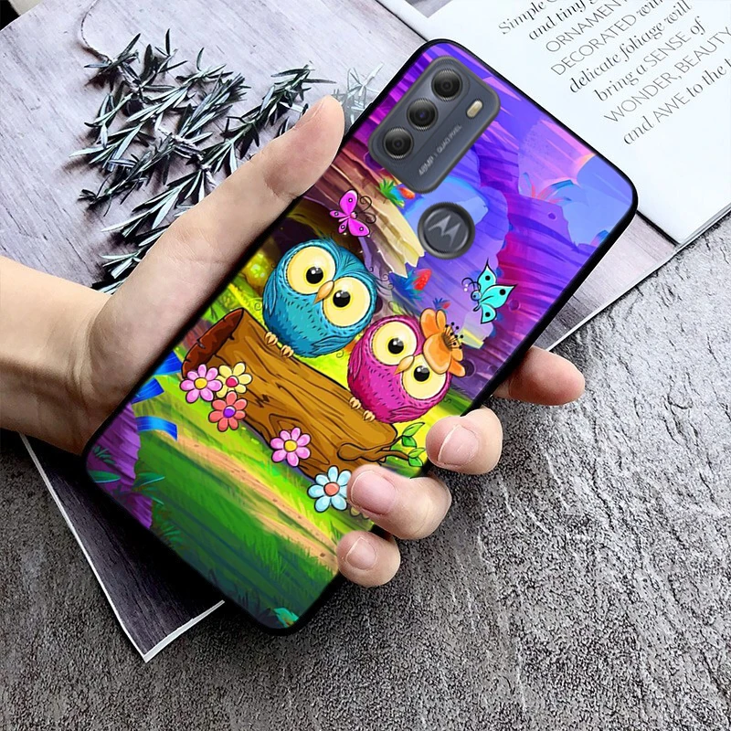 

Cartoon Owl Phone Case For Moto Edge 50 40 Pro Edge 40 30 Ultra Neo Fusion G Power G Stylus G Play E32 E20 E40