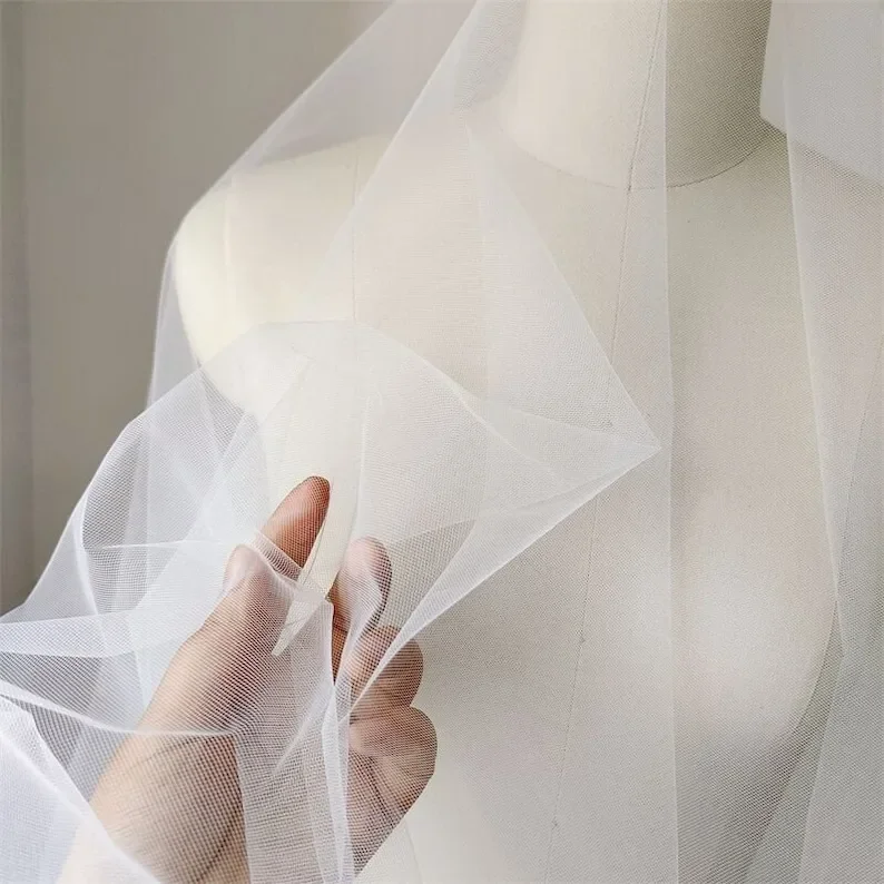 

Высокое качество 1,5 метра 3 метра Ширина Тюль цвета слоновой кости Кружевная ткань Мягкая сетчатая ткань Платье-пачка Свадебное платье Фата Свадебные платья