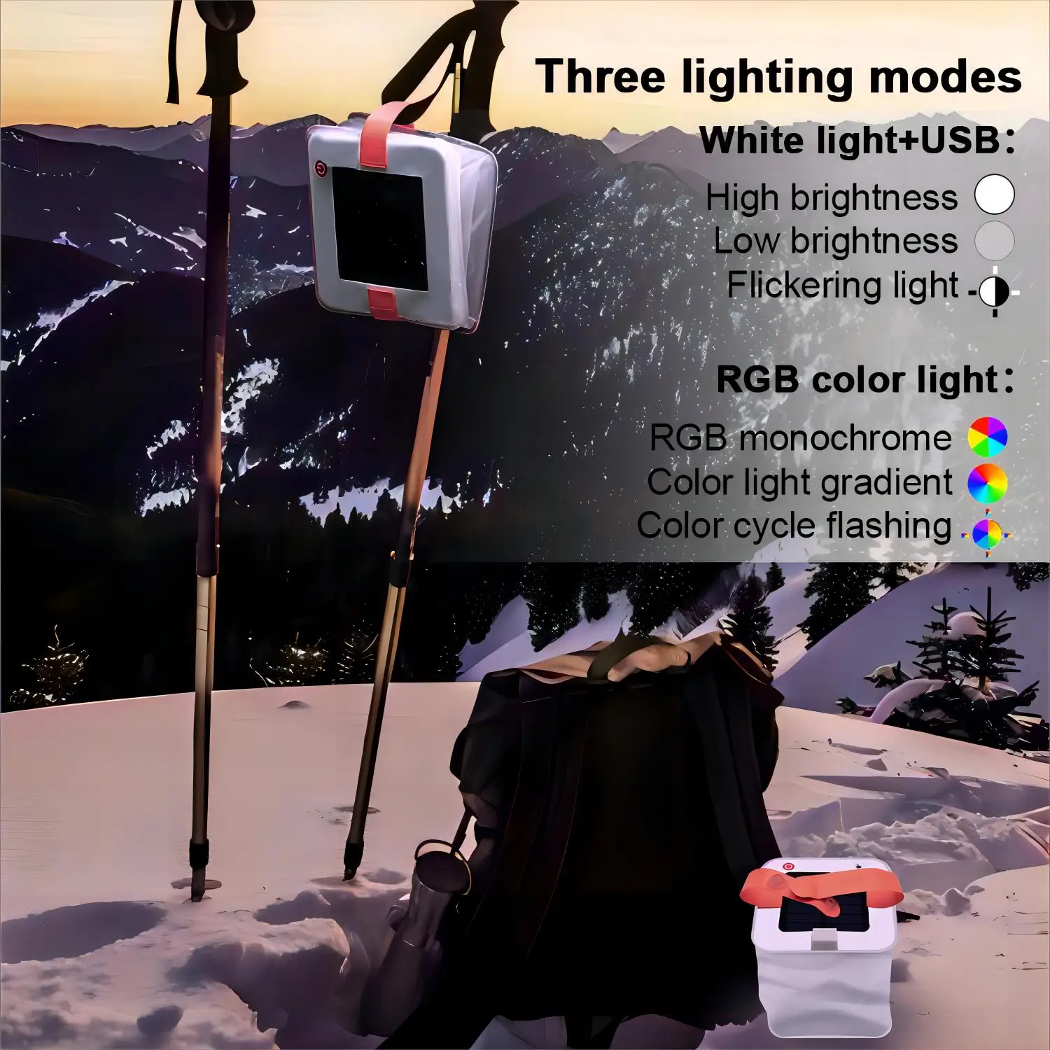 Rechargeable Camping Lights Solar LED Inflatable Lamp Waterproof Emergency Light For Power Outages Hurricane Survival Kits