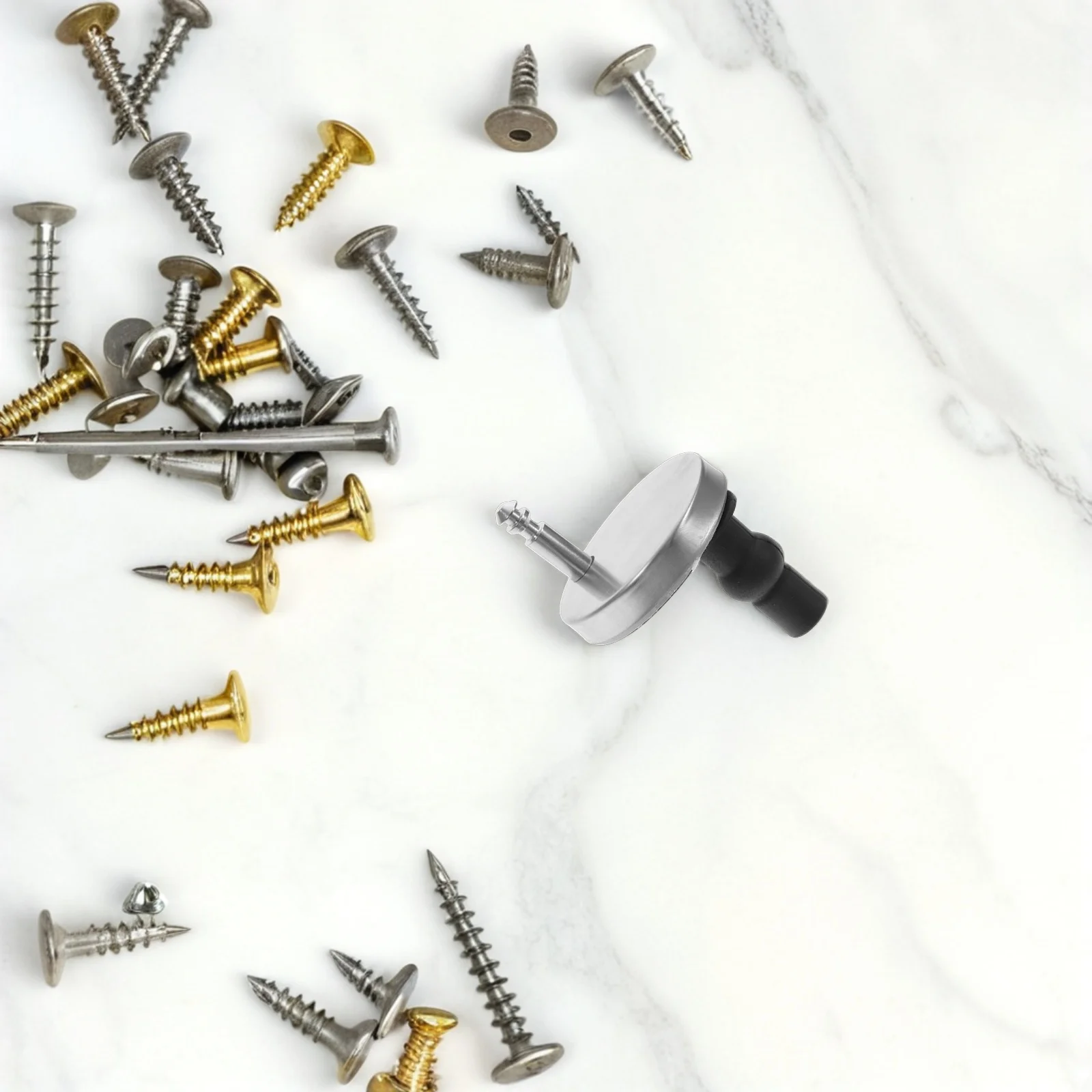 

Toilet Lid Bolts and Hinges Replacement Set Seat Fixing Screws for Universal Round Toilets Durable Fastening Components