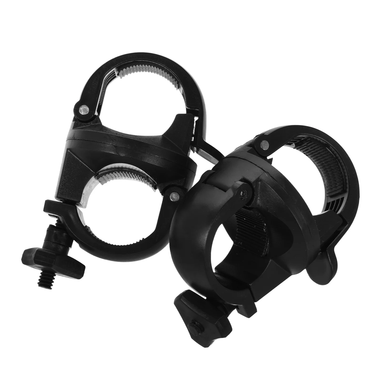 

2Pcs Bike Flashlight Holder Adjustable Angle Quick Release Bicycle Light Mounting Bracket Clamp Suitable for Mtb Road Cycling