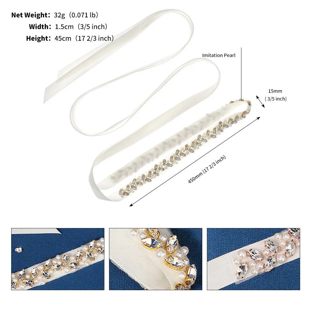 Handmade Rhinestone Flower Belts for Women Accessories Party Prom Bridal Wedding Dress Belt Strass Bride Sash Bridesmaid Gift image 6