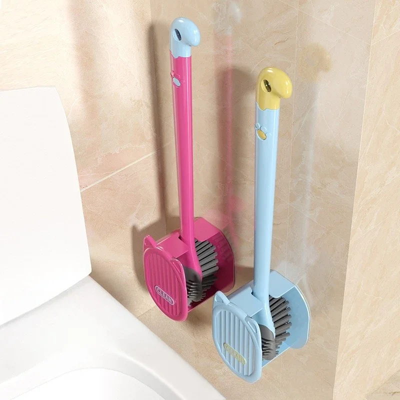 

Бытовая силиконовая удлиненная настенная щетка для унитаза, мощная чистка без слепых пятен, щетка для унитаза для ванной комнаты