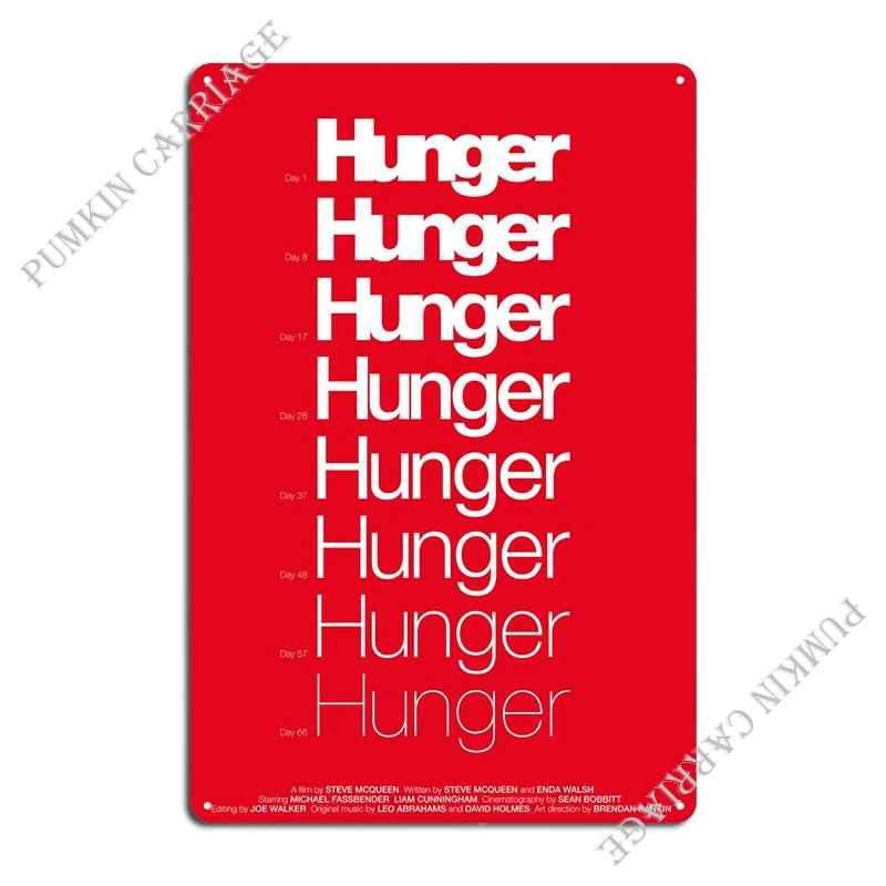 Hunger Metal Plaque Retro Garage Home Sign Tin Sign Poster