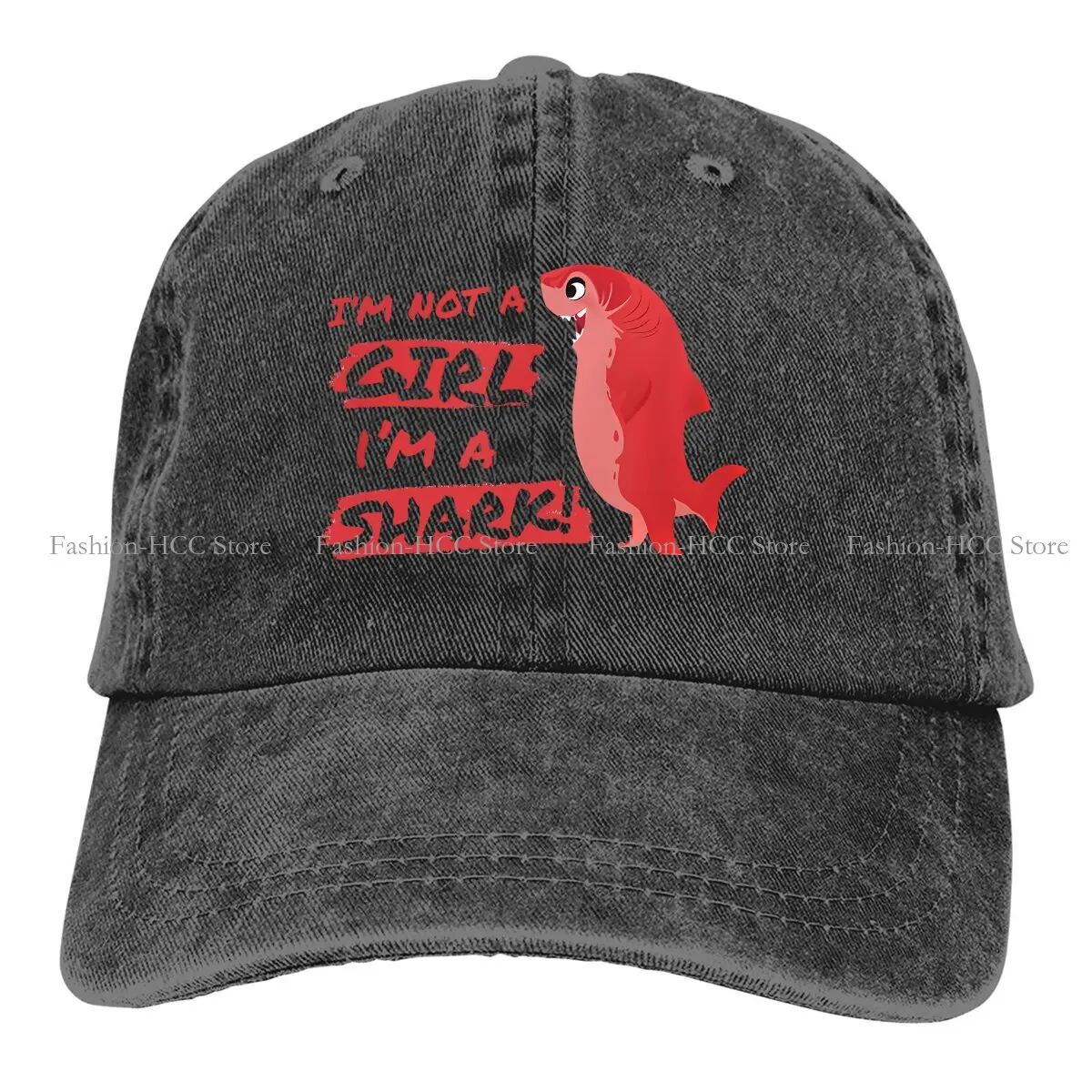 I'm Not A Girl I'm A Shark Shapeshifting Hero Baseball Cap Men Hats Women Visor Protection Snapback Nimona Monster Girl Caps