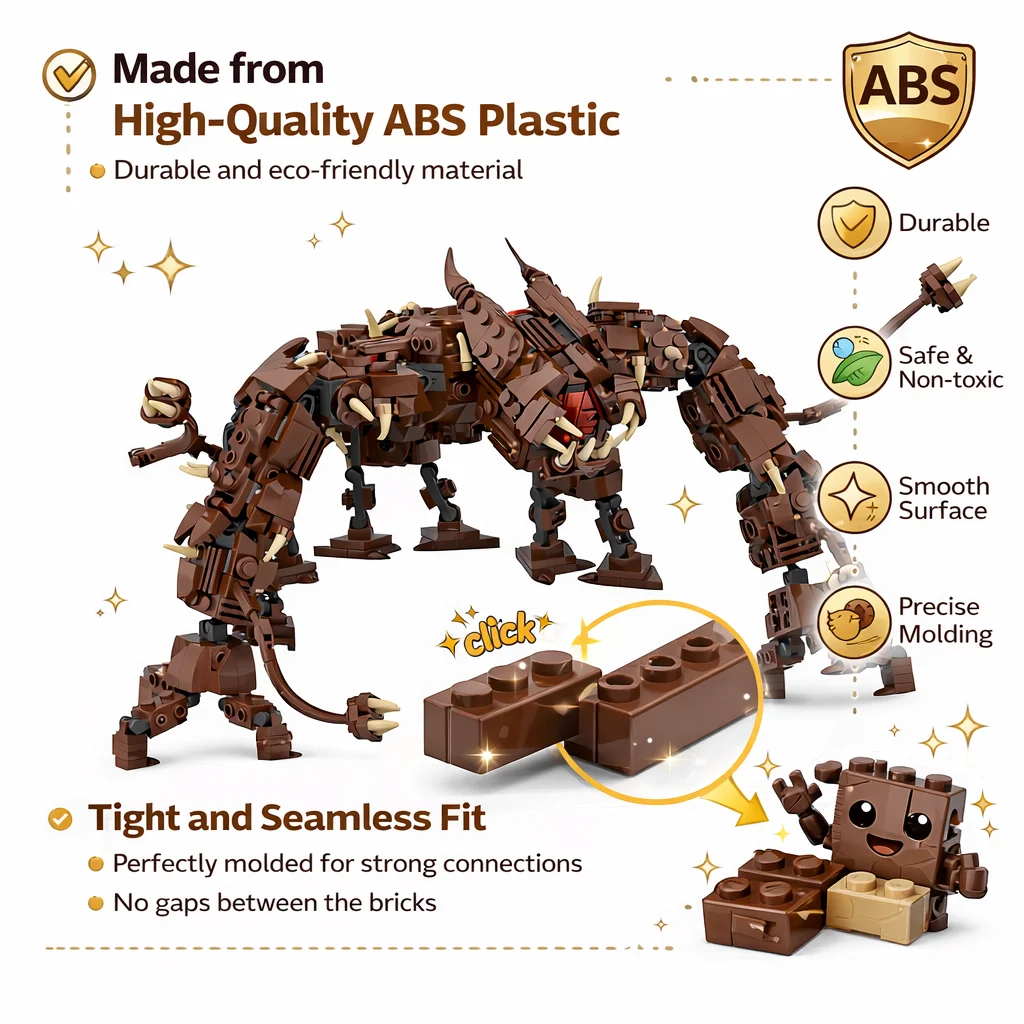 MOC Alien Boss Buildable Brick Set - Sci-Fi Inspired Monster Model, Highly Detailed Construction Toy for Collectors