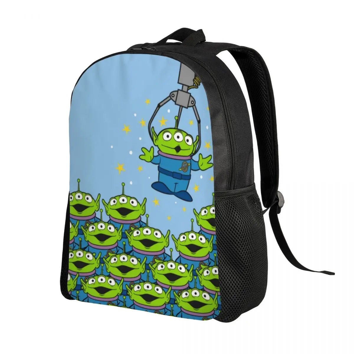 Custom Toy Story Laptop Backpack Men Women Fashion Bookbag for College School Students Green Aliens Anime Bag