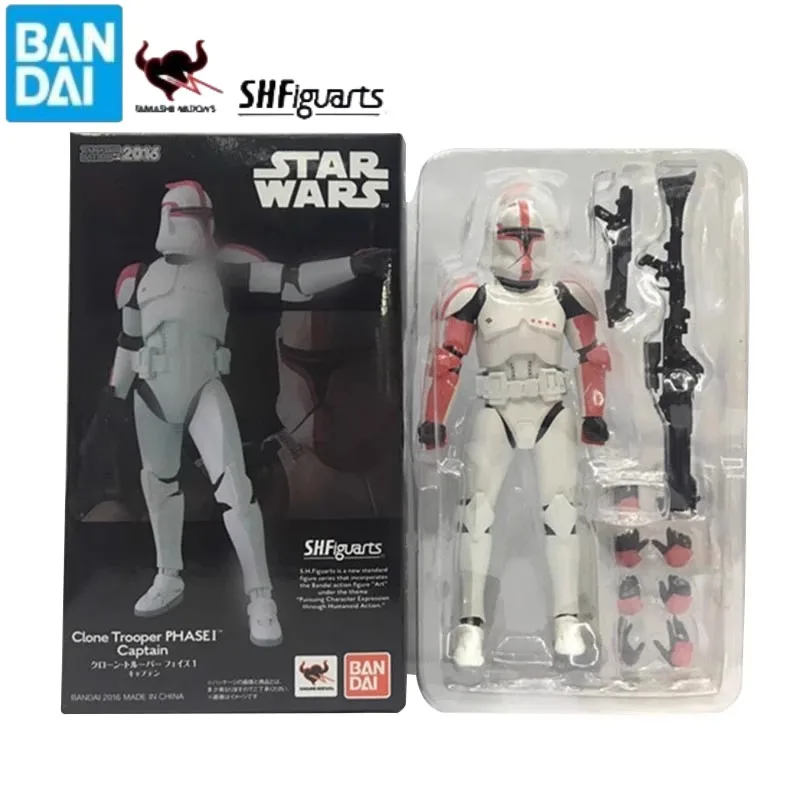 bandai-figura-original-de-star-wars-shf-soldado-blanco-soldado-clon-rojo-modelo-de-juguete