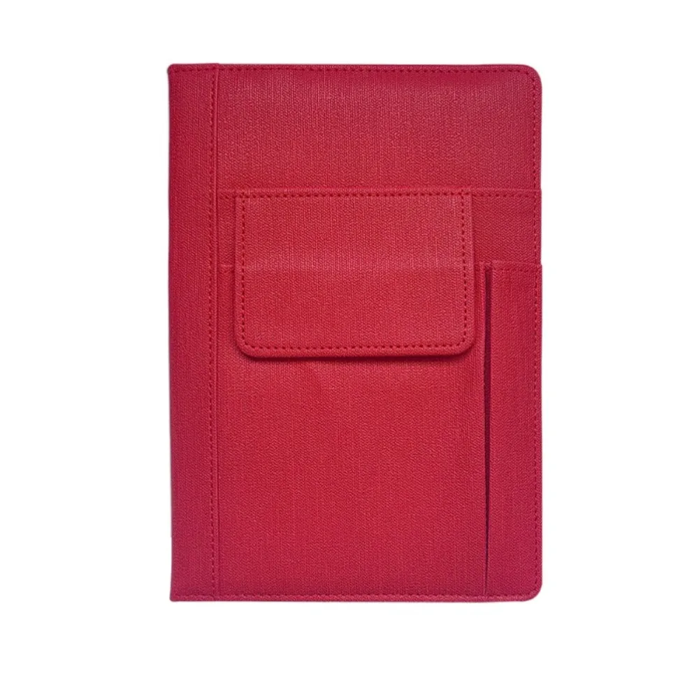 

Fashion A5 Notebook with Pocket To Do List Diary Meeting Minutes Book Stationery School Supplies PU Leather Notebook Girls