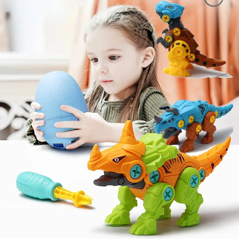 

DIY Disassembly Assembly Dinosaur Toy Set Screw Nut Combination Assembling Dinosaur Model Educational Toy for Children Kids Gift