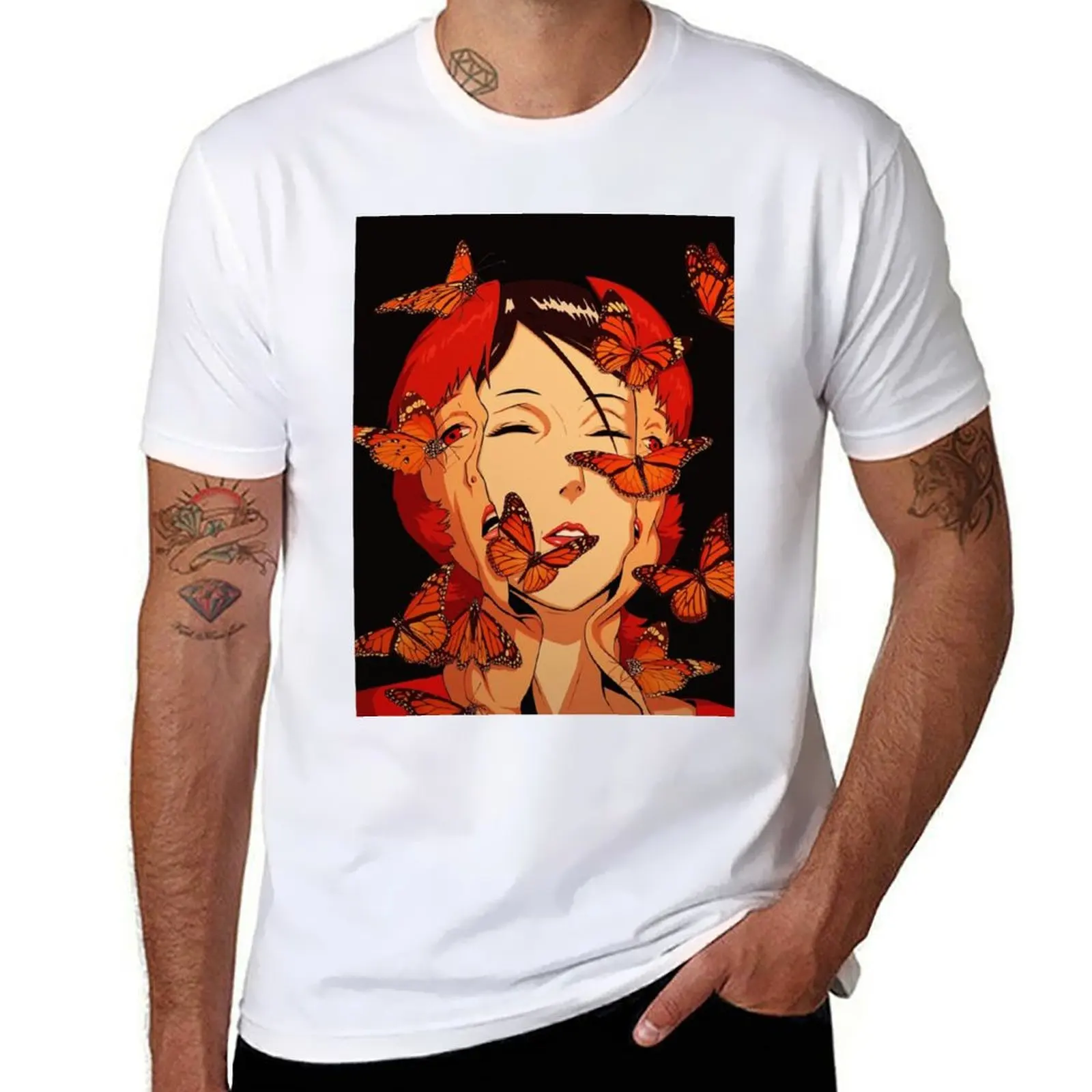 

Butterfly Paprika T-Shirt men t shirt cotton 100% t shirt man plain T-Shirt