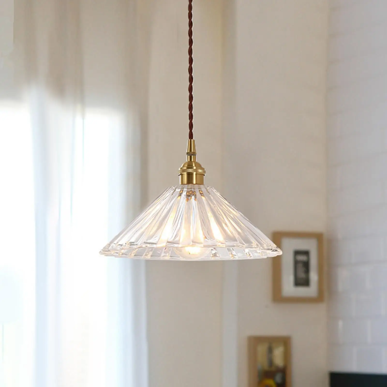Simple Glass Lampshade Clear Hanging Light Shade Replacement