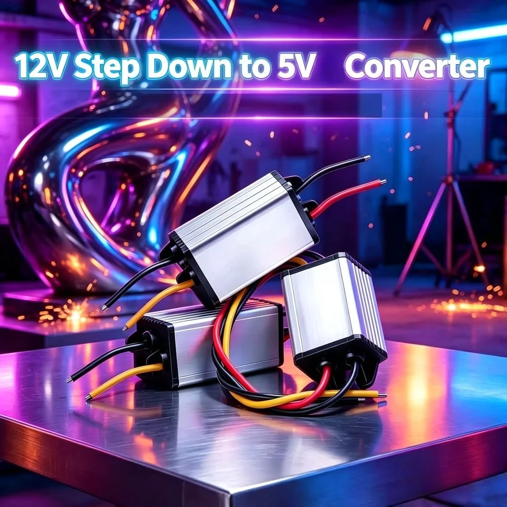 DC/DC 12V Step Down To 5V 1A 2A 3A 5A Converter Waterproof Buck Reducer Regulator Module For GPS Navigation Driving Recorder