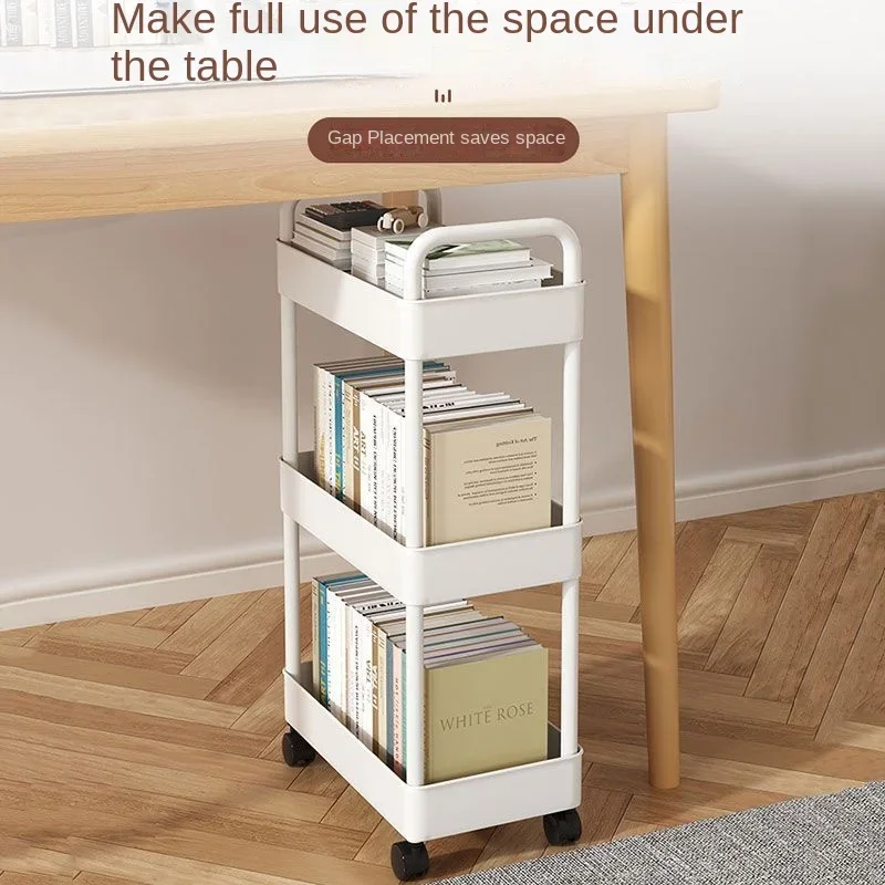 Small cart storage rack, floor to floor kitchen, multi-layer mobile snacks, bathroom, bathroom, bedroom, bookshelf, storage rack