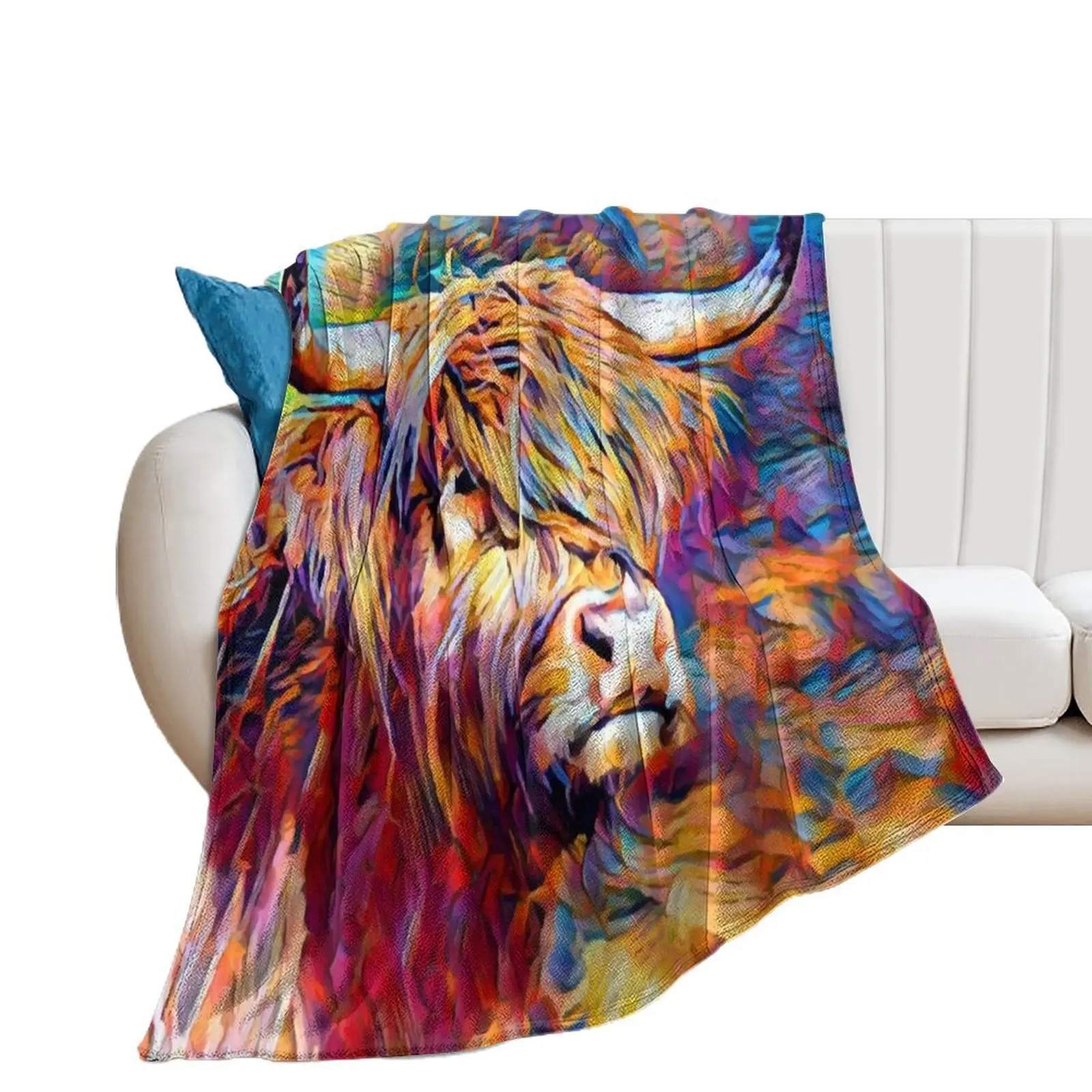 

Highland Cow 6 Throw Blanket Comforter Thins Soft Big Bed covers Blankets