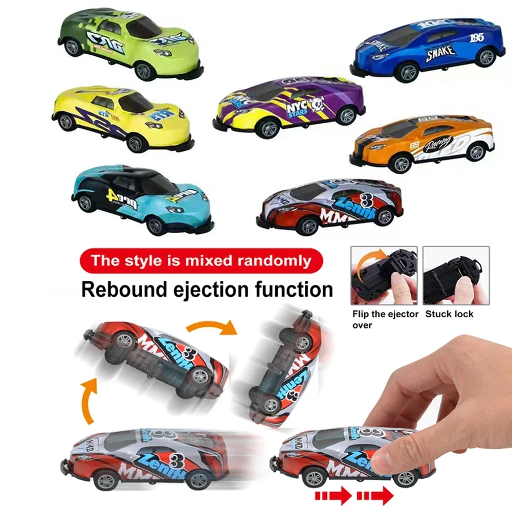 NEW Children Stunt Toy Diecasting Car Alloy Pull Back Cars Ejection Jumping Stunt Car 360 Flip Dump Car Toy Kids Birthday Gift