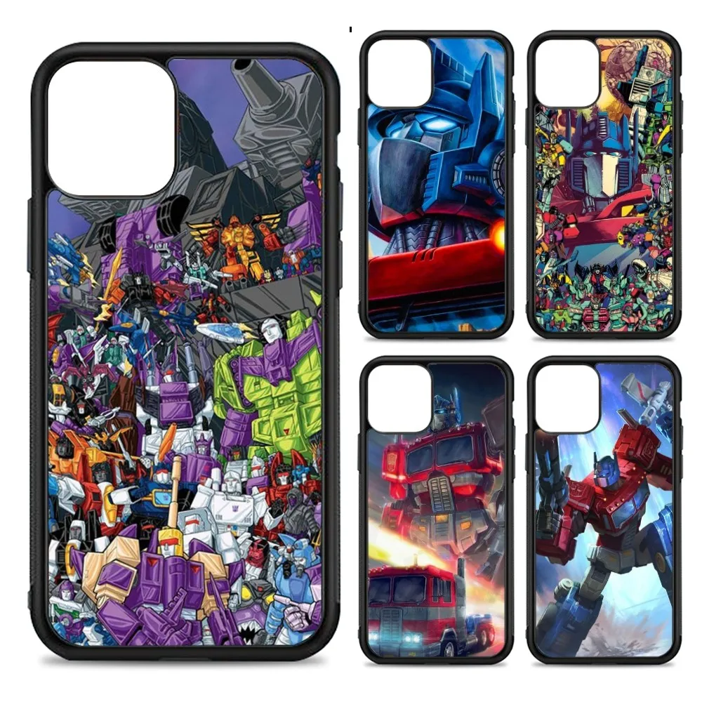 Cartoon T-Transformers Autobot Phone Case Silicone PC+TPU For For IPhone 11 12 13 14 15 16 Plus Pro Max Cover