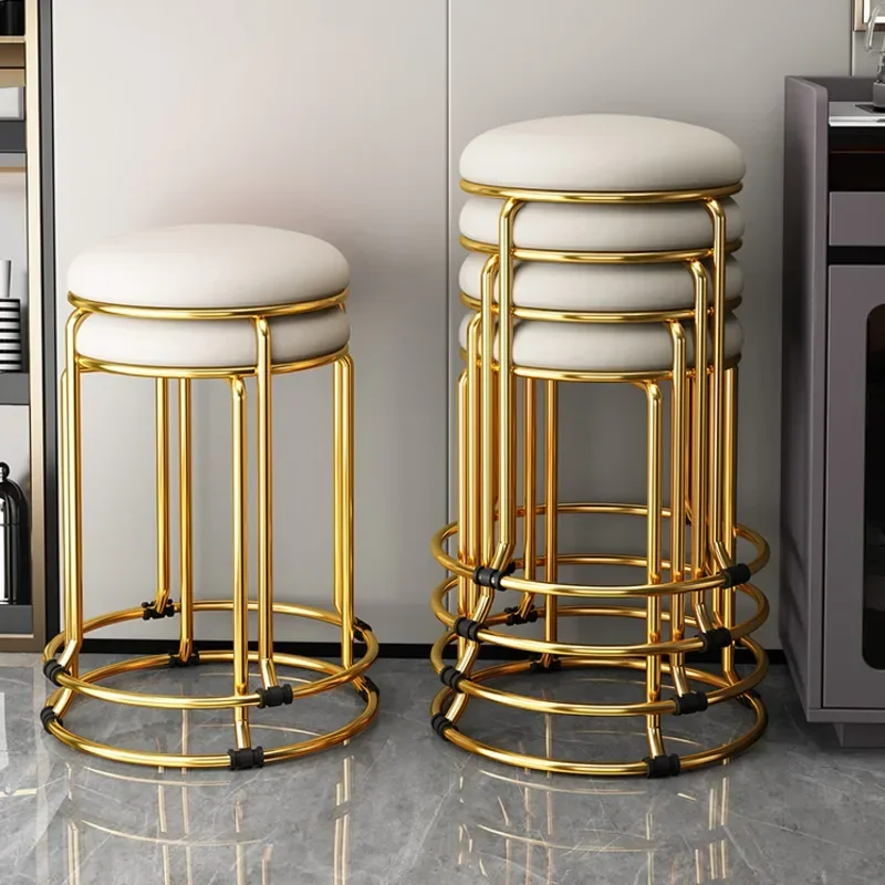 

Light Luxury And Minimalist Household Circular Chairs Stackable Spare Chairs In Restaurants And Technology Cloth Chairs