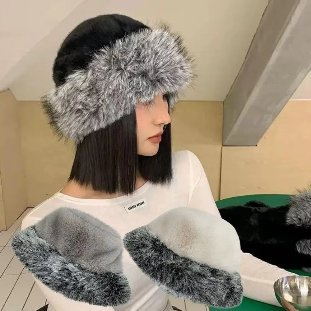 

Рождественские подарки, теплая пушистая меховая панама, защита ушей, утолщенная панама, мягкие плюшевые береты, зимние