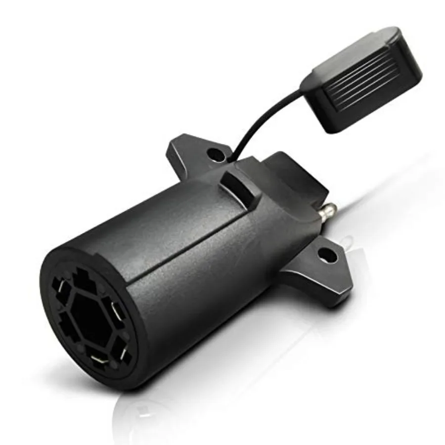 Trailer w/Secure Tab, Way Blade Way Flat Trailer Light Connecr for Pickup Truck Trailer w Hitch, 3.75" Long x 1.75" Diameter