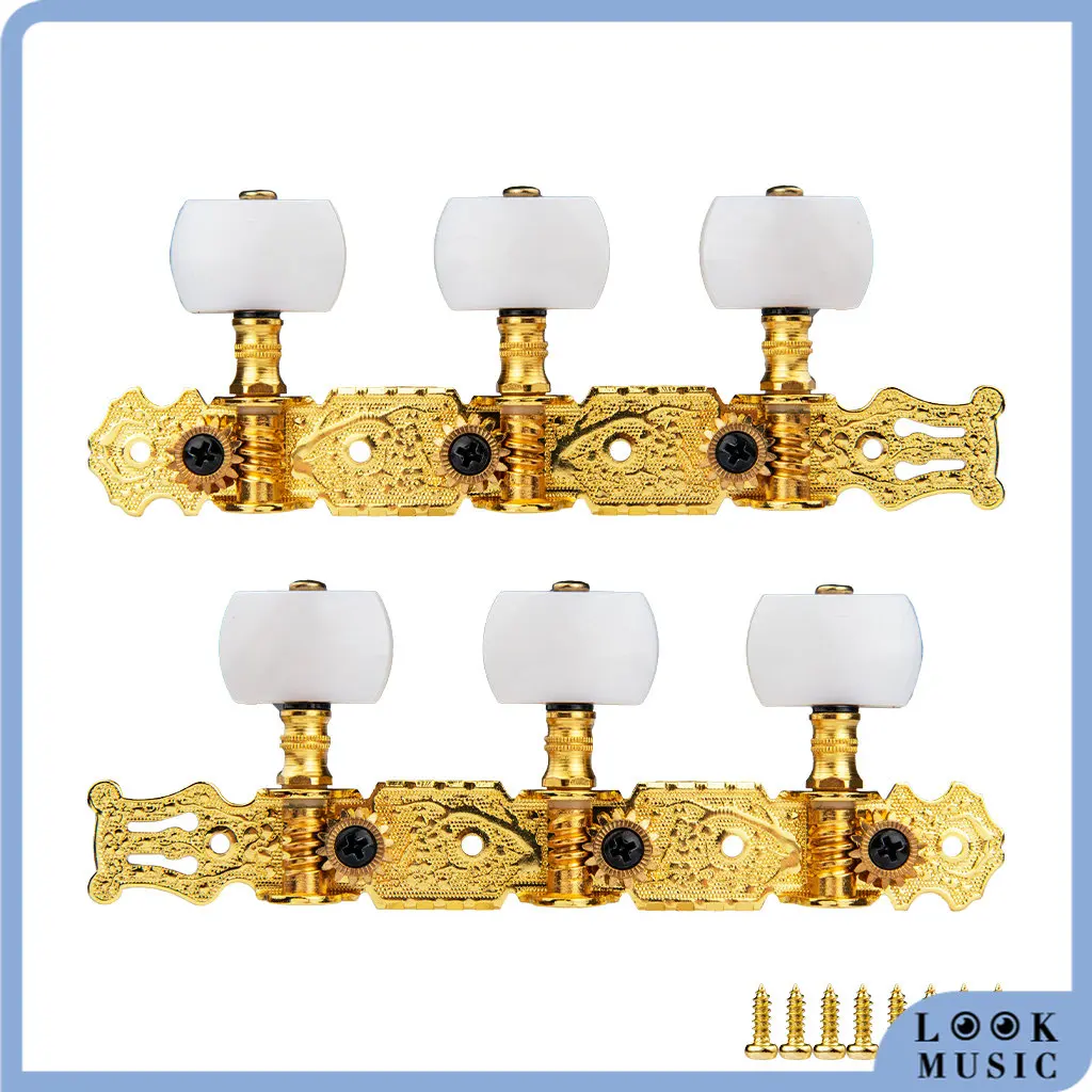 

Alice AOS-020B1P Guitar Accessories Machine Heads Tuning Pegs Plated Machine Heads For Classical Guitar String Tuning Key Pegs