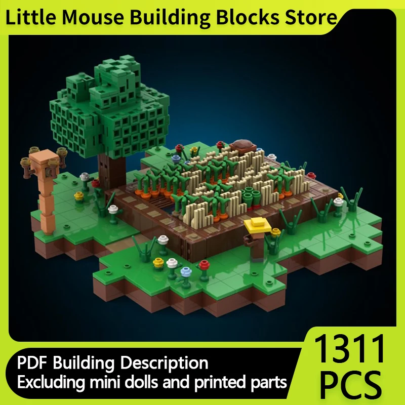 

Модель City Street View MOC, строительные кирпичи, блок, деревня, ферма, модульная технология, подарки, праздник, сборка, детские игрушки, костюм