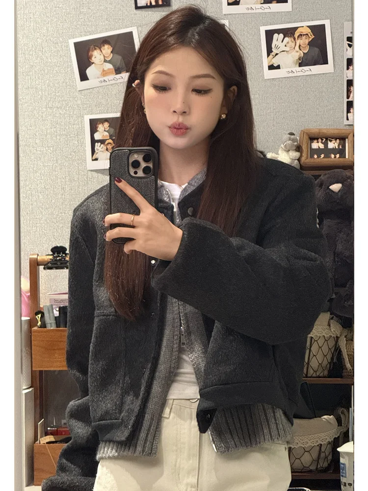 

Бейсбольная куртка с буквой M, женская, винтажная, с узором, в стиле карго, дышащая, в американском стиле, с множеством карманов, унисекс, с капюшоном, OL