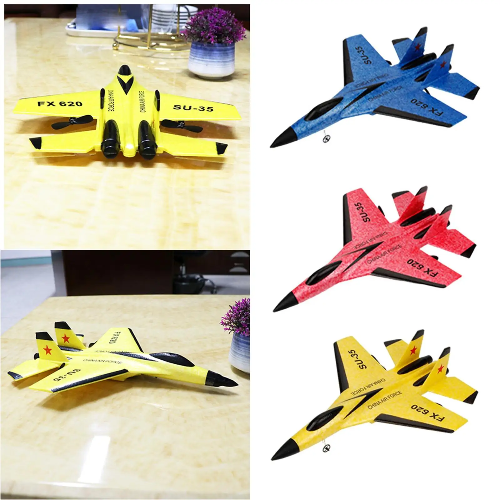 SU35 2.4G Remote Control RC Airplane Aircraft EPP Foam Model Toys RTF for Kids and Adults