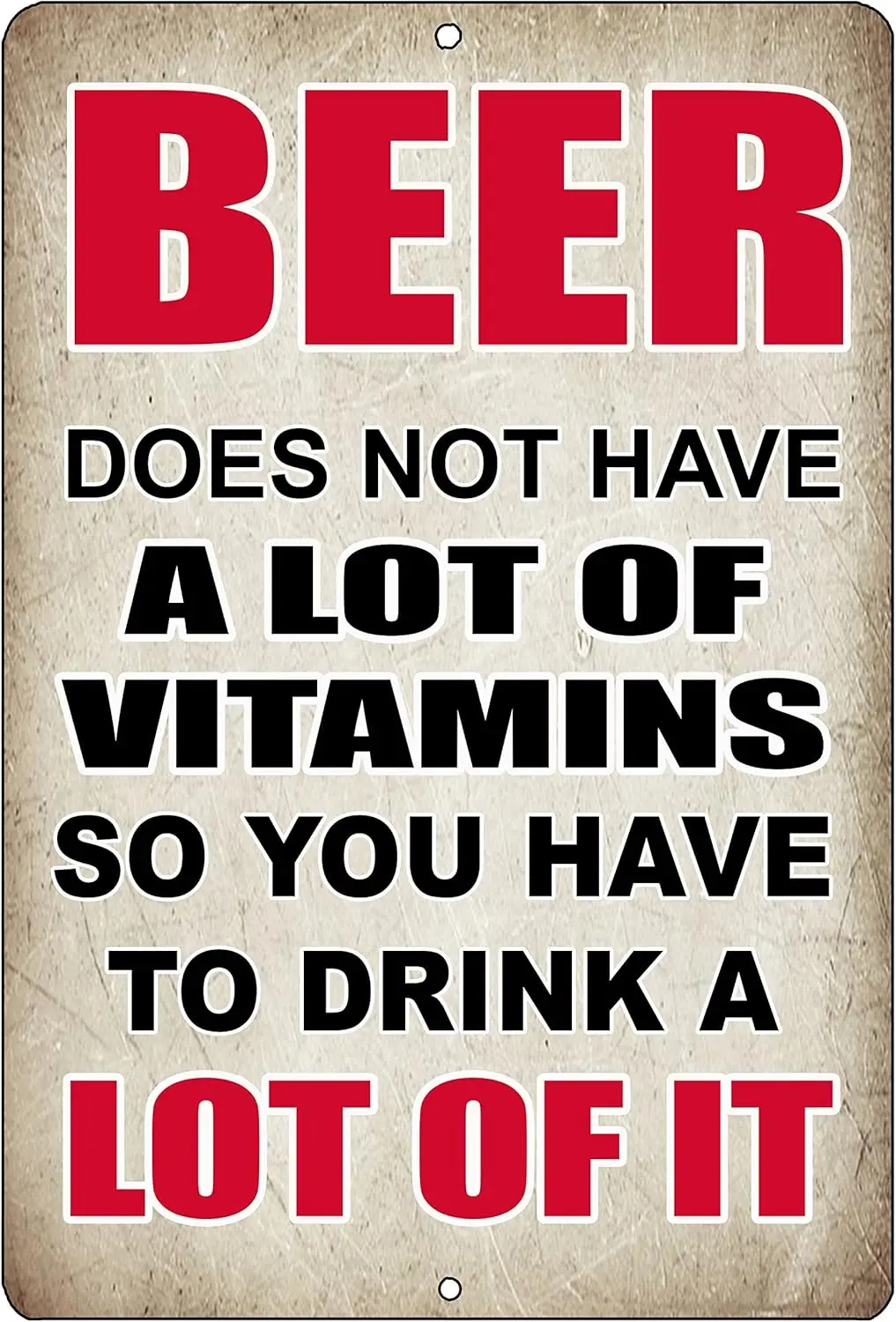 Rogue River Tactical Funny Beer Alcohol Sign Metal Tin Home Bar Kitchen Vitamins