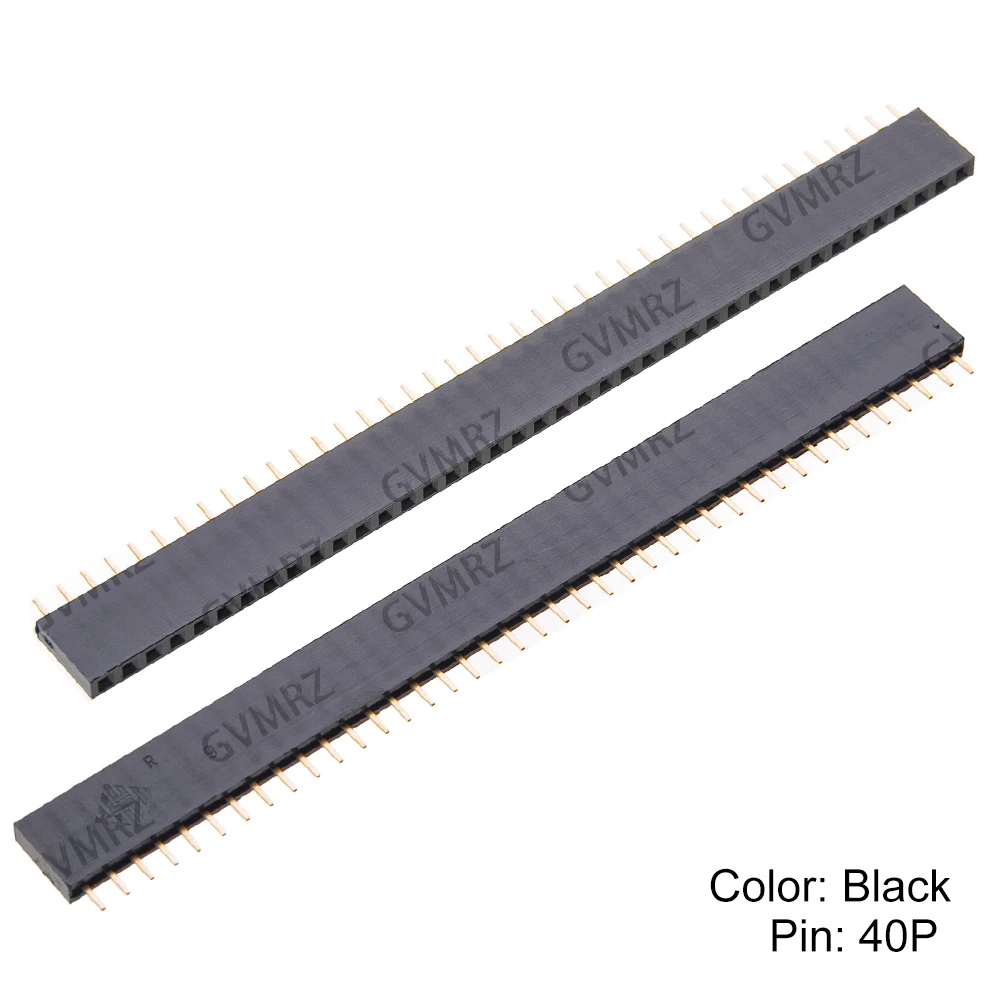 10PCS 40Pin 2.54mm Single/Double Row Pin Header, Straight Male/Female Strip for PCB Mount Integrated circuit