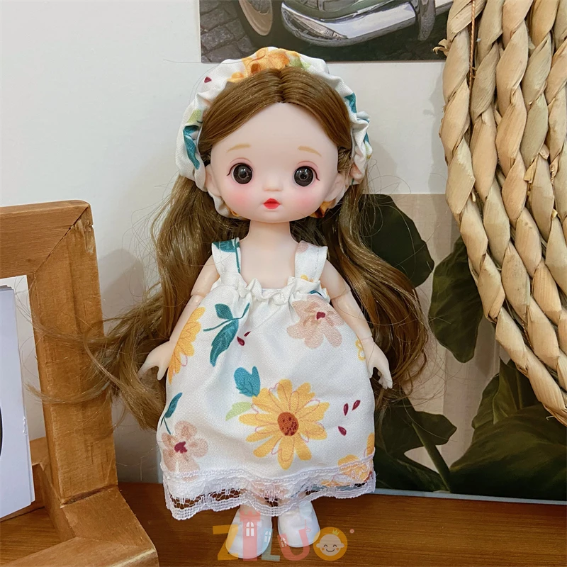 Muñeca BJD 1/8, muñecas de 16cm, vestido de princesa Munecas, juguetes para niños, muñecas para niñas, muñeca bonita multiarticulación, regalo de cumpleaños y Navidad para niños