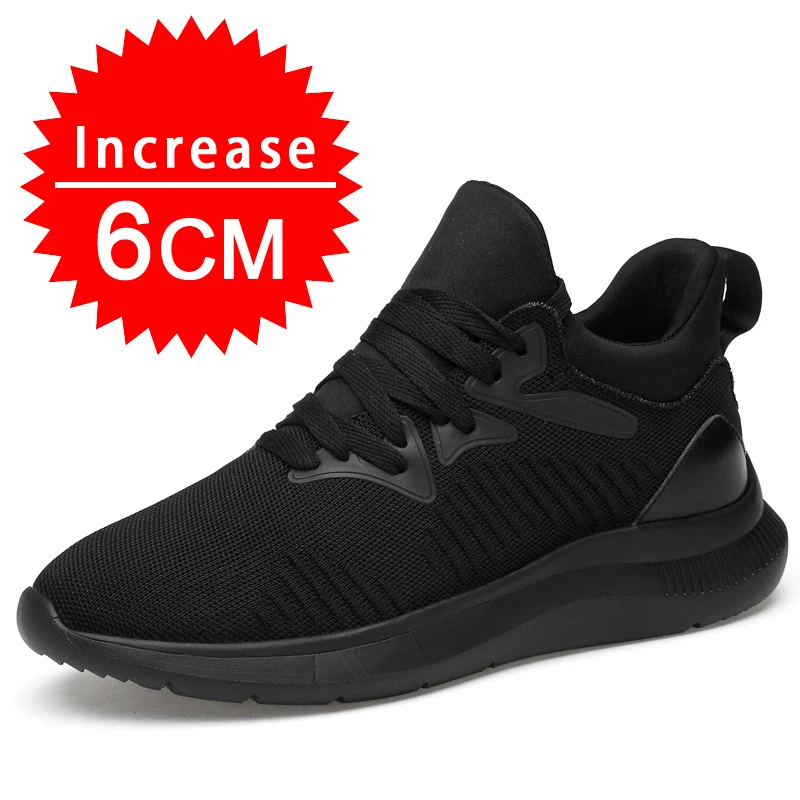 New Men Sneakers Elevator Shoes Height Increase Shoes for Men Mesh Breathable Height Increasing Shoes Man Increase Shoes 6-10CM