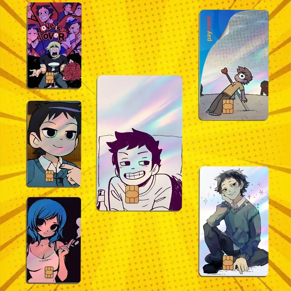 Sharp tongued roommate Wallace Scott Pilgrim Laser-like texture Stickers Credit Visa Debit Bank Charge Card Bus Metro Sticker