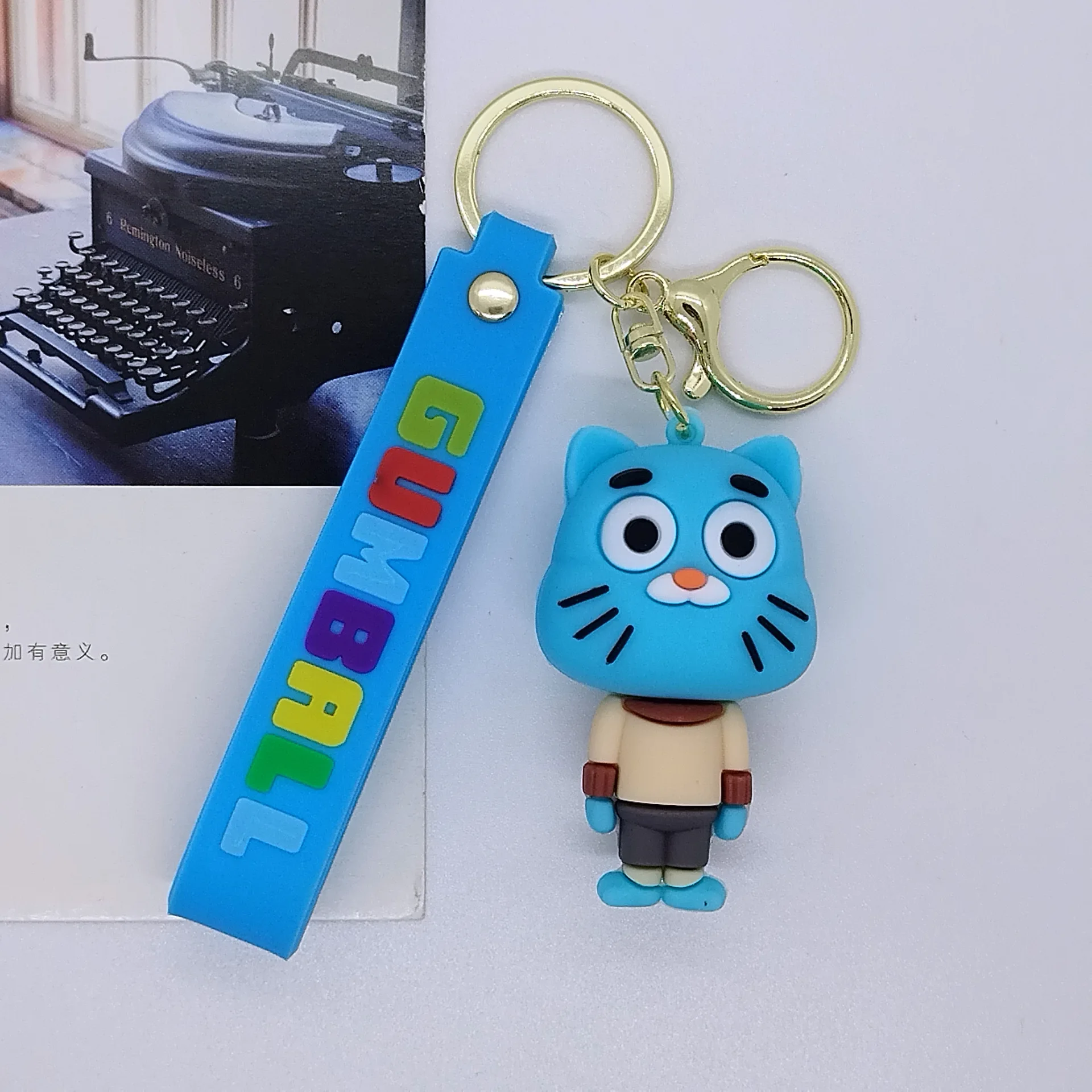 Creative Amazing Cartoon World of Gumball Keychain Car Decoration Backpack Pendant Accessories Children\'s All Hallows\' Day Gifts