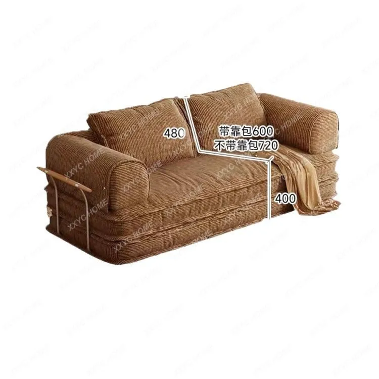 

SS Medieval style retro style corduroy fully dismantled and washed fabric sofa bed