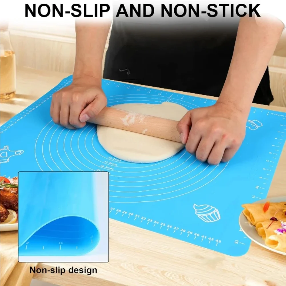 

Silicone Baking Mat for Sheet Bread Pizza Dough Non-Stick Maker Holder Pastry Kitchen Accessories Cooking Tool Utensils Bakeware