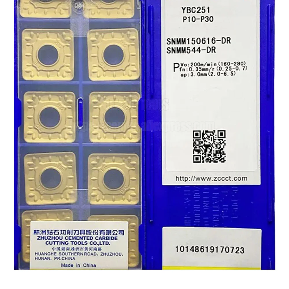 

ZCC CNC Carbide Turning Inserts 10pcs/lots YBC251 SNMM150616-DR YBC252 YBC352 YBC152