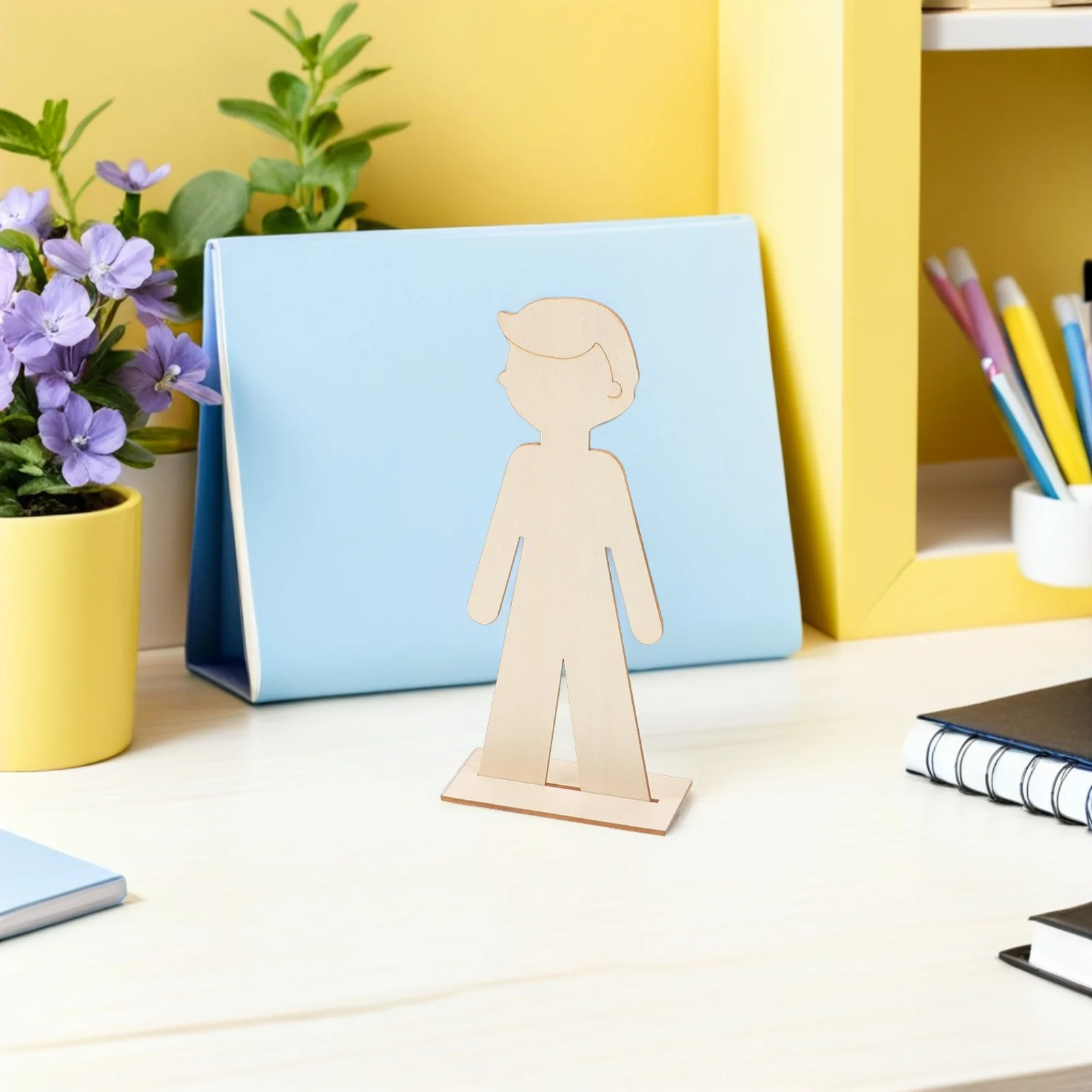 

40Pcs Wooden People Cutouts Unfinished Boy Shape Slices for Kids Art Set Holiday DIY Decorations Craft Supplies Painting