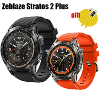 3in1 for Zeblaze Stratos 2 Plus Smart Watch Strap Women men Band Silicone Bracelet Sports Belt Screen Protector Film