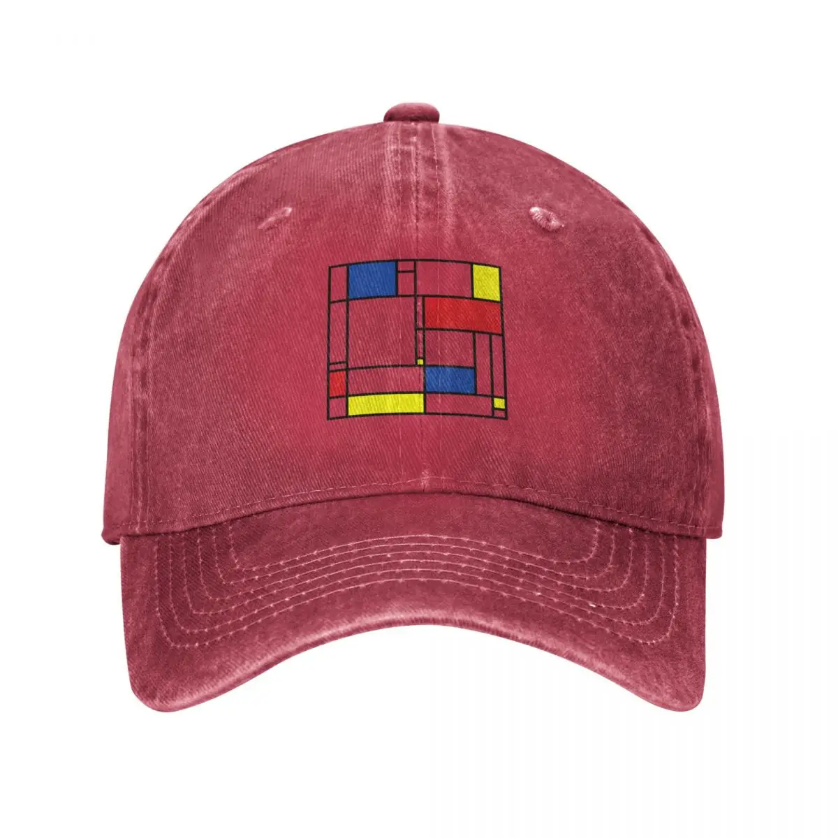 Mondrian Minimalist De Stijl Modern Art ? fatfatin Baseball Cap Hat Beach western Hat Men's Hats Women's