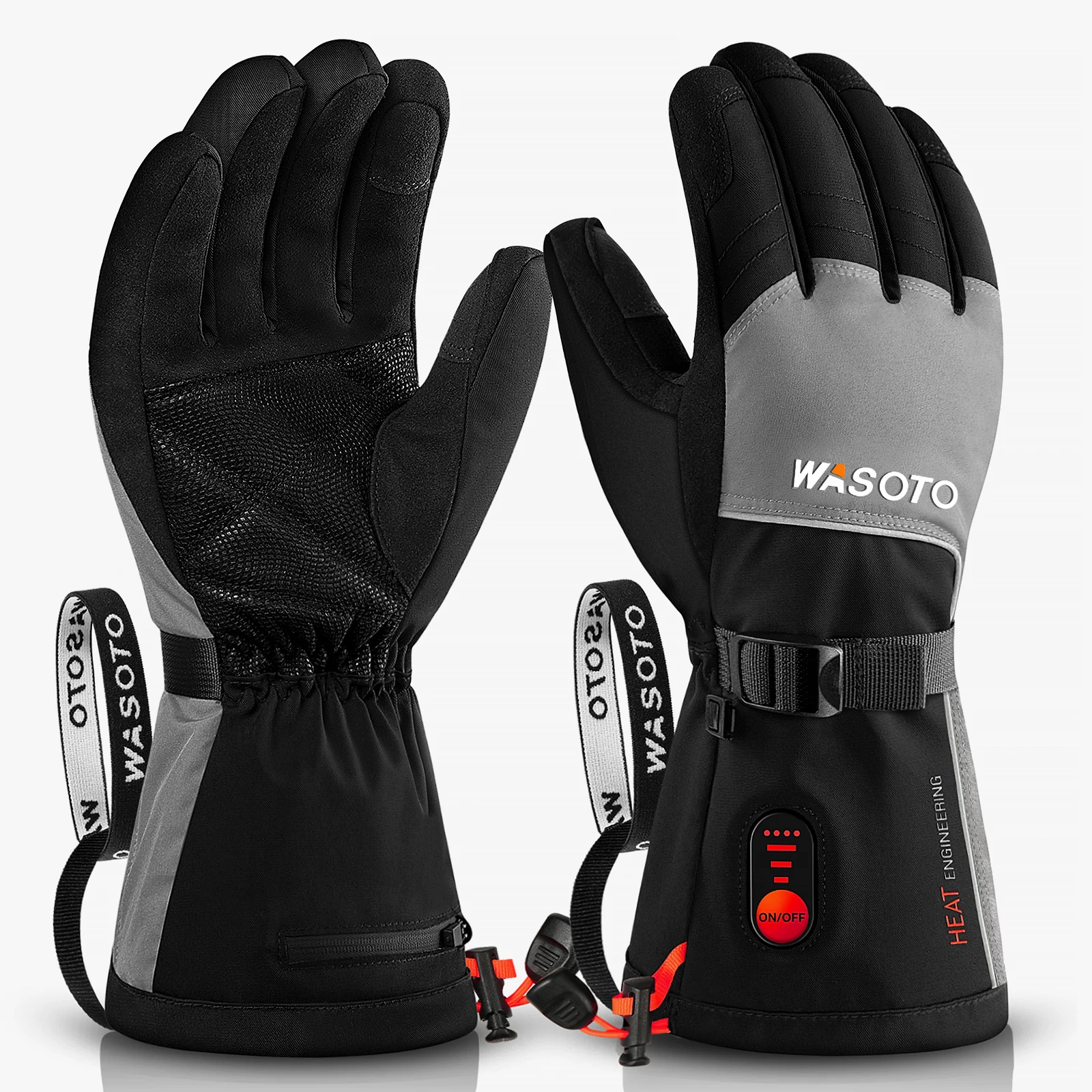 Winter Outdoor Sports Heating Element Gloves Motorcycle Leather Heat Gloves