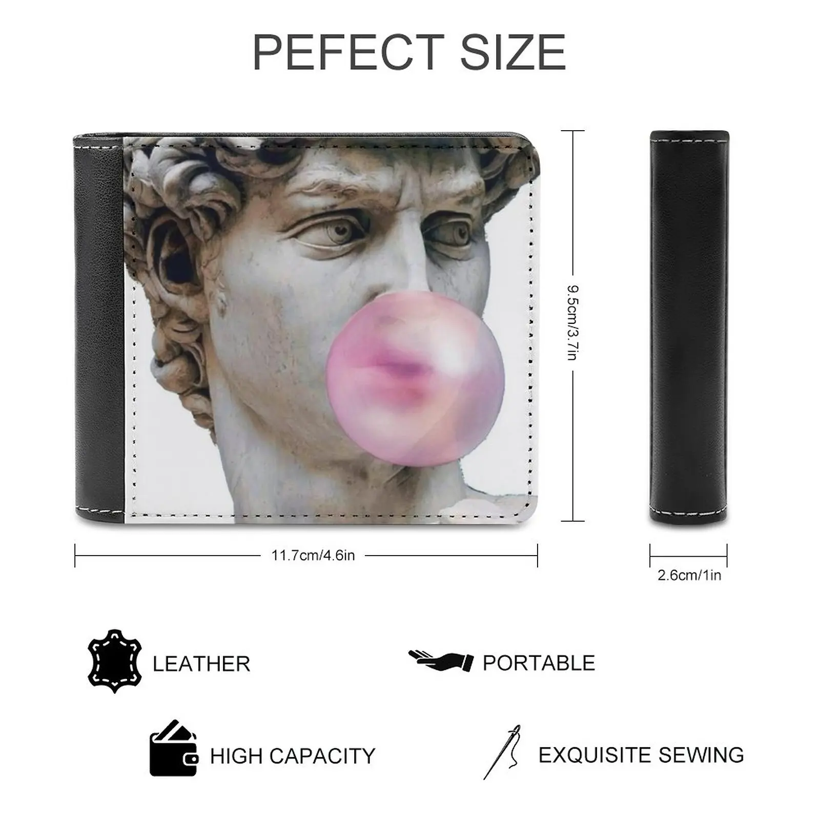 David With Bubble Gum Soft Men Wallets New Purse Credit Card Holders For Male Purses Men Wallet David Michelangelo Michel Ange