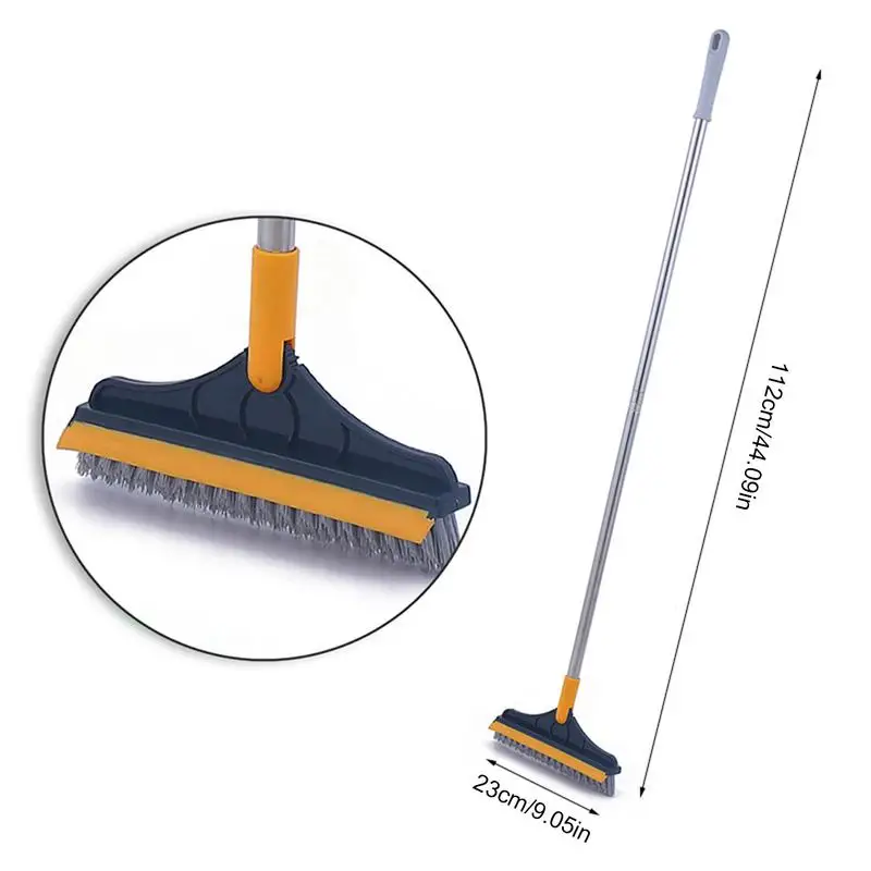 Upgrade Magic Broom Brush spazzola per pavimenti Scrubber con manico lungo, spazzola per la pulizia delle fessure rimovibile rotante a 120 gradi