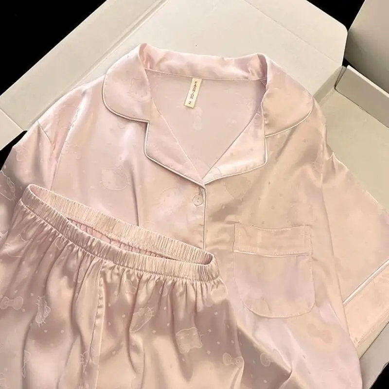

Cute and Sweet Youth Pajamas Summer Short Sleeve Set New Women's Short Sleeve Fashion Home Clothes Comfortable and Breathable