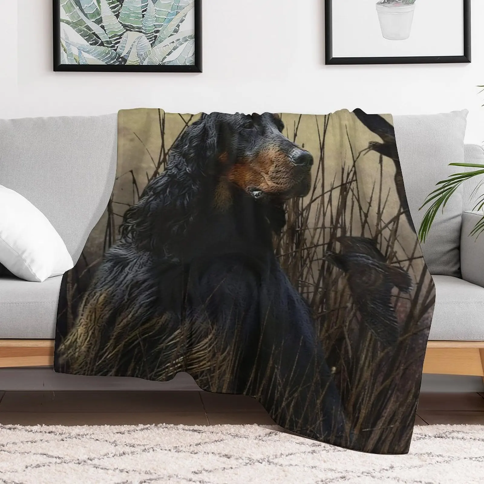 Gordon Setter , Hunting companion Throw Blanket bed plaid Thin Decorative Sofa Blankets