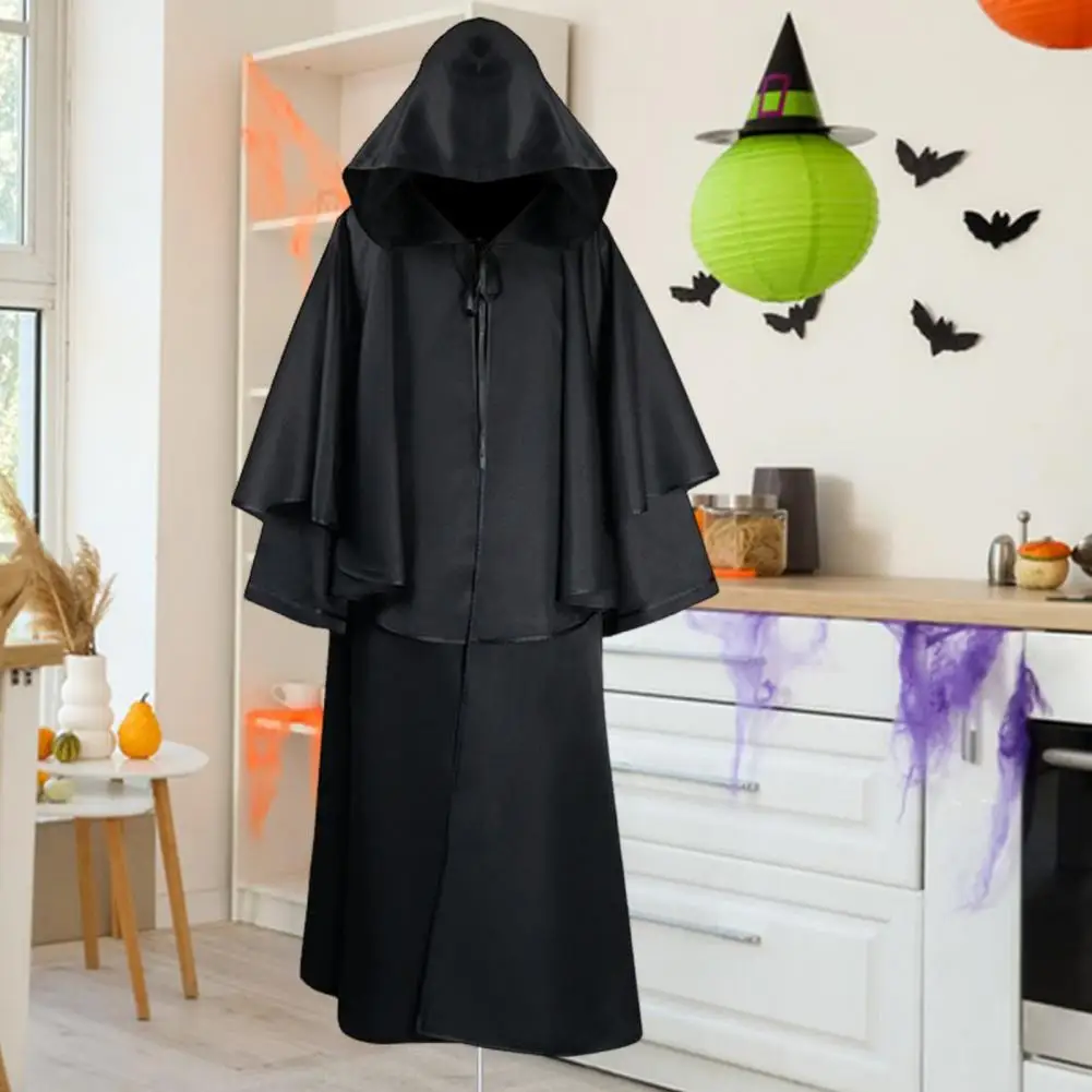 Halloween Costume Accessory Death God Halloween Children Cosplay Cloak Unisex Stage Show Performance Witch Cape Full Length