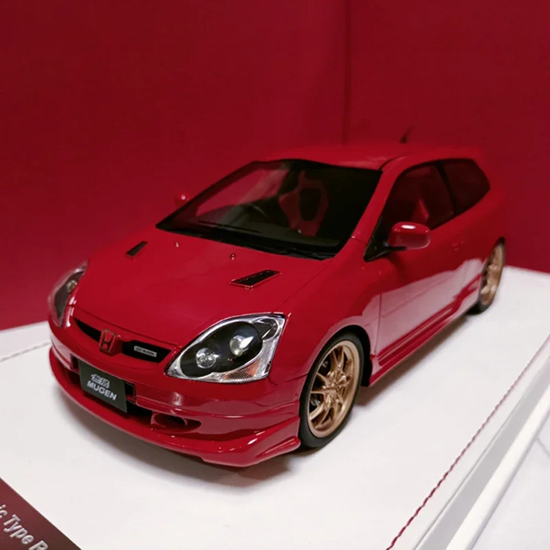 AMC 1:18 Scale Resin Mugen Civic Type R EP3 Toy Sports Car Model Classic Nostalgia Adult Collection Souvenir Gift Static Display