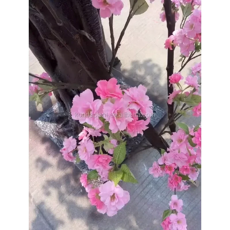 Artificial Desert Plants Cherry Blossom Trees Centerpiece for Home Decor Office Desk Tabletop Decoration