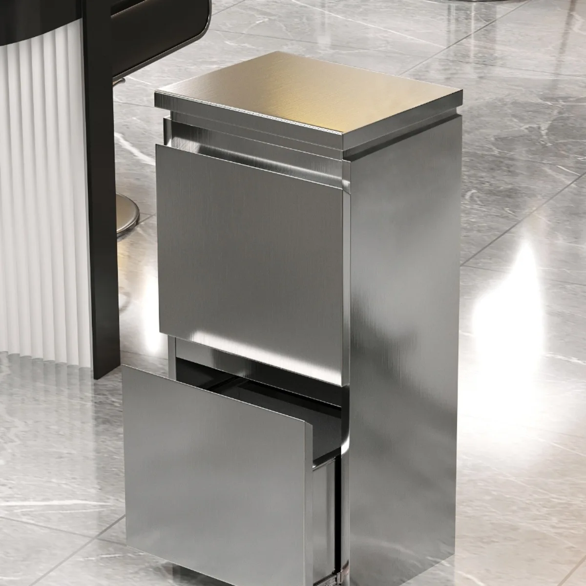 Barber Shop Tool Cabinet, Stainless Steel Hairdressing Tool Cabinet, Hair Salon Tool Table, Storage Cabinet With Drawers