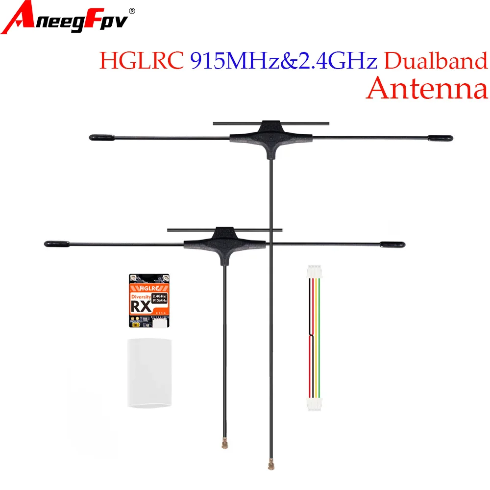 

HGLRC ELRS 915MHz / 2.4GHz Dual Band Drone Receiver LR1121 Dual / Single Antenna Diversity Rx For FPV RCQuadcopter Racing Drone